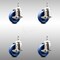 Service Caster 4 Inch 316SS Solid Polyurethane Swivel 12mm Threaded Stem Caster Set Brake SCC-SS316TS20S414-SPUS-TLB-M1215-4 - alternate 1